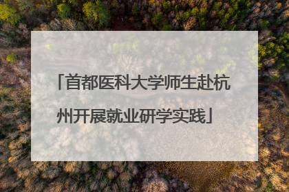 首都医科大学师生赴杭州开展就业研学实践